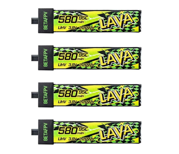 BetaFPV LAVA II 1S Bateria 580mAh 95C (4 szt.) - 1518201 - zdjęcie